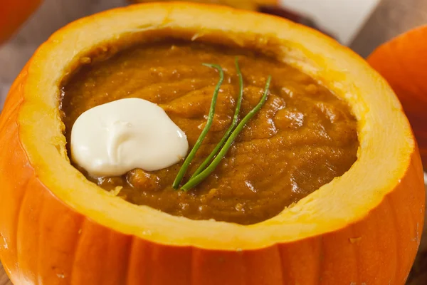 Soupe de citrouille bio maison — Photo