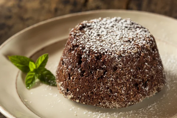 Sobremesa de bolo de chocolate caseiro Lava — Fotografia de Stock