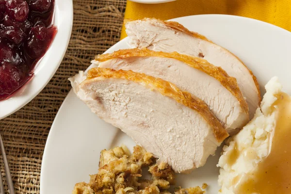 Homemade Sliced Turkey Breast — Stock Photo, Image