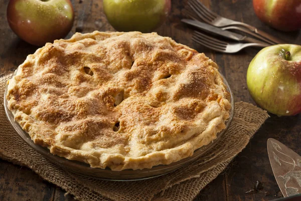 Домашній органічний яблучний пиріг Десерт — стокове фото