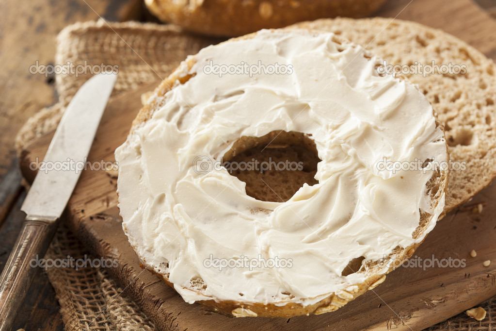 Healthy Organic Whole Grain Bagel — Stock Photo © bhofack2 33316679