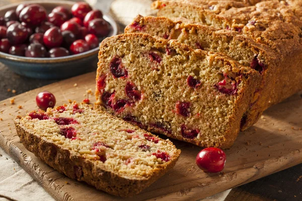 Homemade Delicious Cranberry Bread — Stock Photo, Image