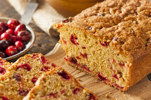 Homemade Delicious Cranberry Bread — Stock Photo, Image