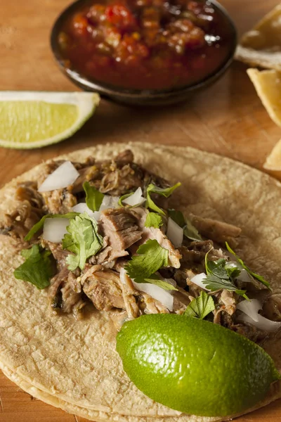 Geleneksel domuz tacos — Stok fotoğraf