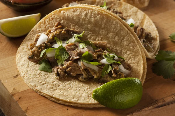 Tacos tradicionales de cerdo —  Fotos de Stock