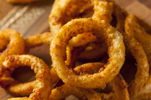 Homemade Crunchy Fried Onion Rings — Stock Photo, Image