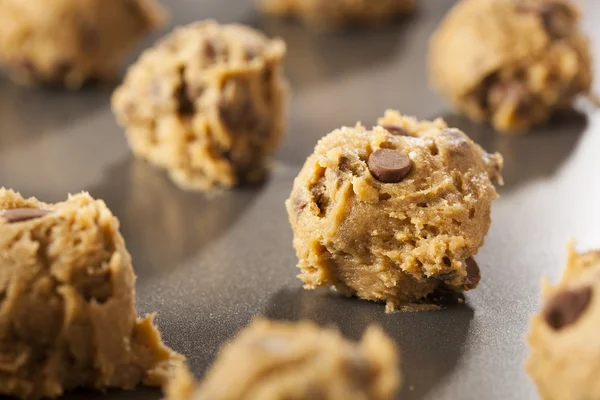 Huisgemaakte chocolade chip cookie deeg — Stockfoto