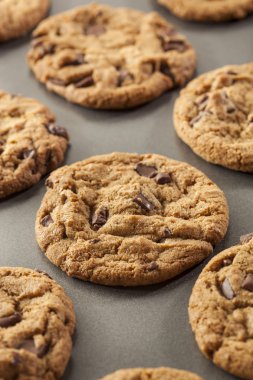 Ev yapımı çikolatalı kurabiyeler.