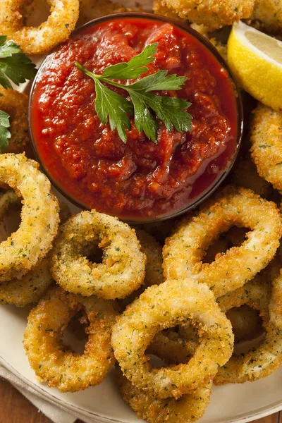 Caseiro frito pão calamari — Fotografia de Stock