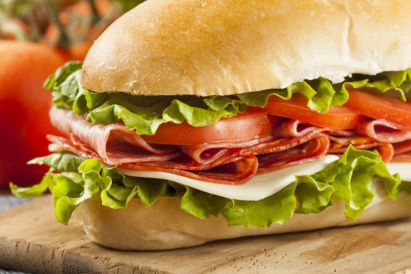 Homemade Italian Sub Sandwich — Stock Photo, Image