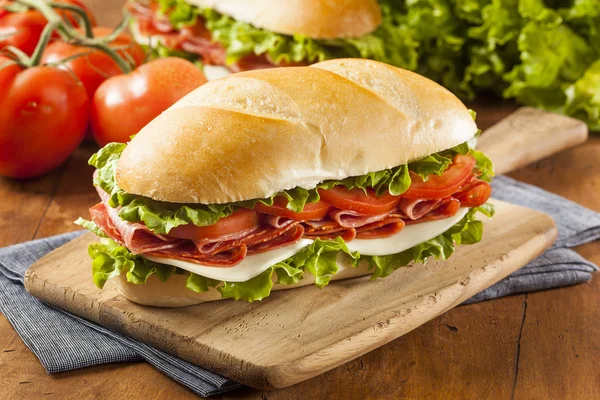 Homemade Italian Sub Sandwich — Stock Photo, Image