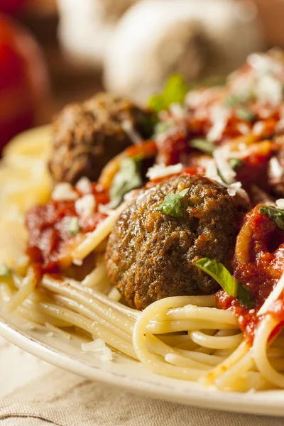 Homemade Spaghetti and Meatballs Pasta — Stock Photo, Image