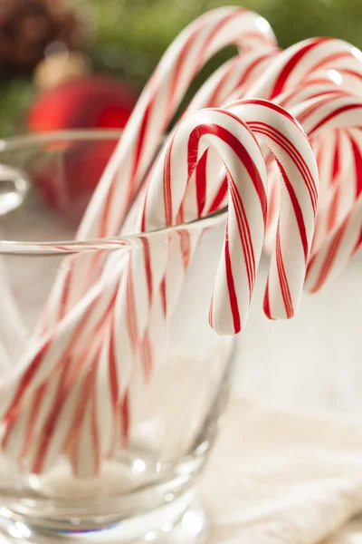 Feestelijke kerst pepermunt snoep suikerriet — Stockfoto