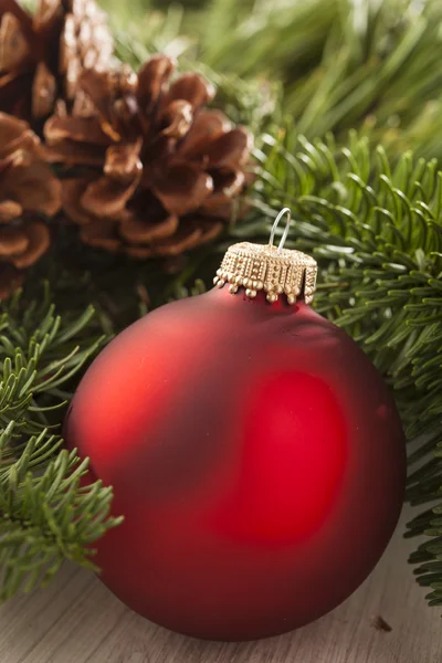 Festive Red Christmas Ornament — Stock Photo, Image