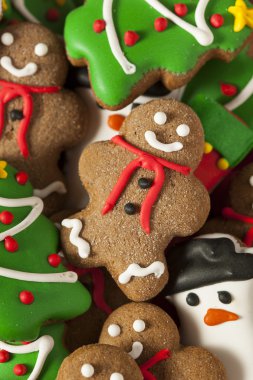 geleneksel buzlu gingerbread Noel kurabiyeleri