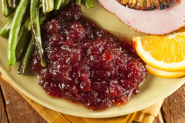 Red Homemade Cranberry Sauce — Stock Photo, Image