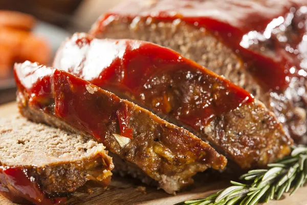 Homemade Ground Beef Meatloaf — Stock Photo, Image