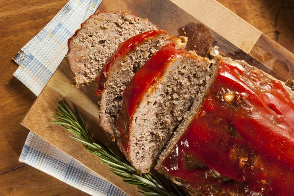 Homemade Ground Beef Meatloaf — Stock Photo, Image