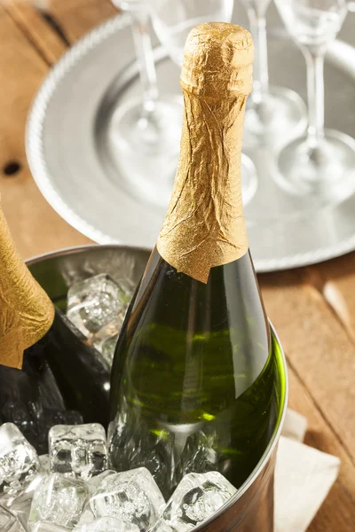 Propagacji szampana w szklance — Zdjęcie stockowe