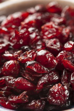 Organik kırmızı kurutulmuş cranberries
