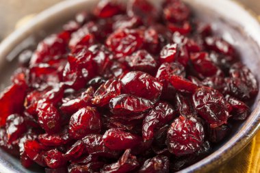 Organik kırmızı kurutulmuş cranberries
