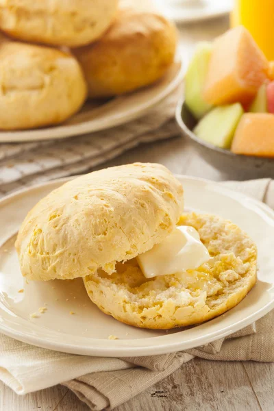 Homemade Hot Buttermilk Biscuits — Stock Photo, Image