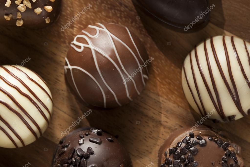 Gourmet Fancy Dark Chocolate Truffle Candy Stock Photo by ©bhofack2 38631979