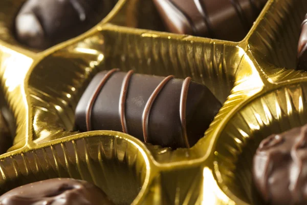 Box of Gourmet Chocolates for Valentine's Day — Stock Photo, Image