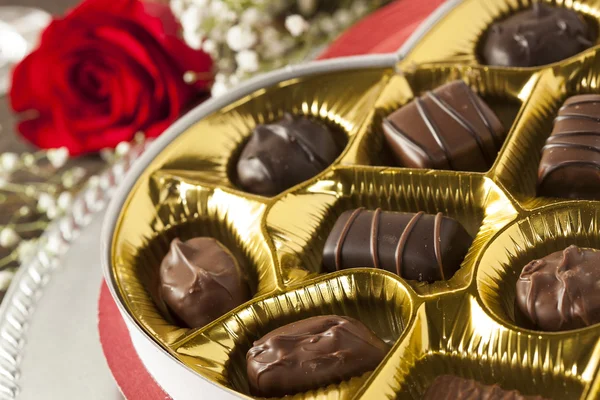 Caixa de Chocolates Gourmet para Dia dos Namorados — Fotografia de Stock
