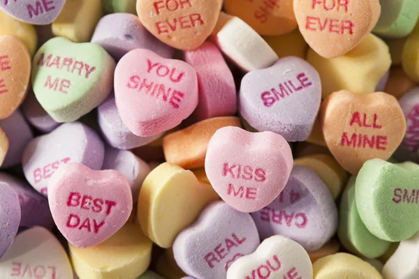 Candy konverzace srdce pro Valentýna — Stock fotografie