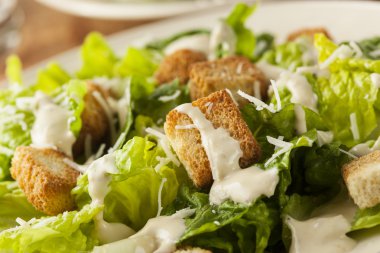 sağlıklı yeşil organik Sezar salatası