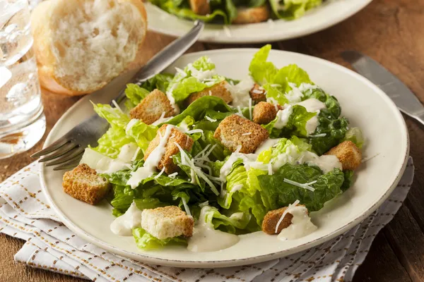 Healthy Green Organic Caesar Salad — Stock Image Healthy Green Organic Caesar Salad Stock Image
