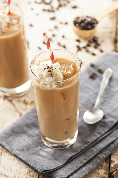 Díszes jeges kávé tejszín — Stock Fotó
