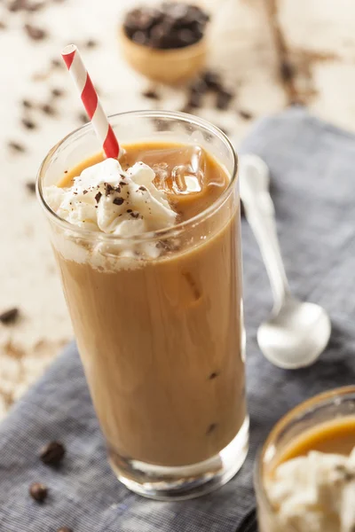 花式冰的咖啡加奶油 — 图库照片