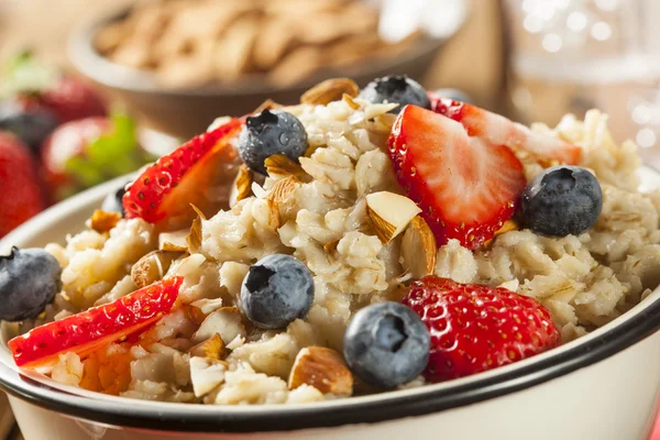 Healthy Homemade Oatmeal with Berries — Stock Photo, Image