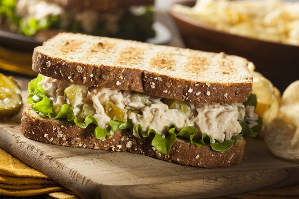Healthy Tuna Sandwich with Lettuce — Stock Photo, Image