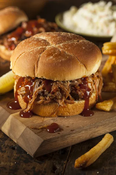 Barbeque Pulled Pork Sandwich — Stock Photo, Image