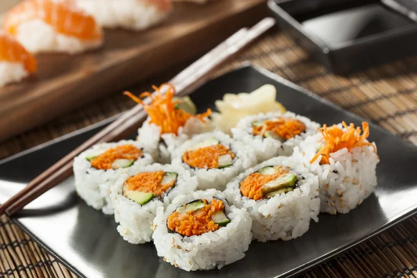 Frisk japansk vegetabilsk Maki Sushi Roll – stockfoto