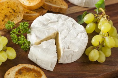 Organik ev yapımı beyaz brie peyniri