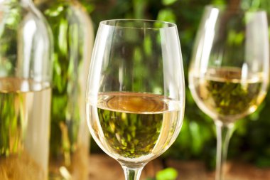 Refreshring White Wine in a Glass clipart