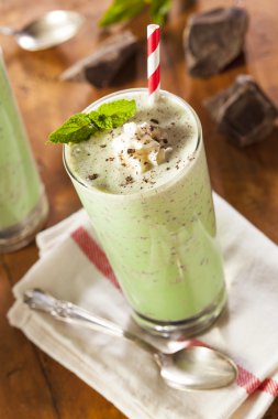 Naneli çikolatalı Milkshake ferahlatıcı soğuk
