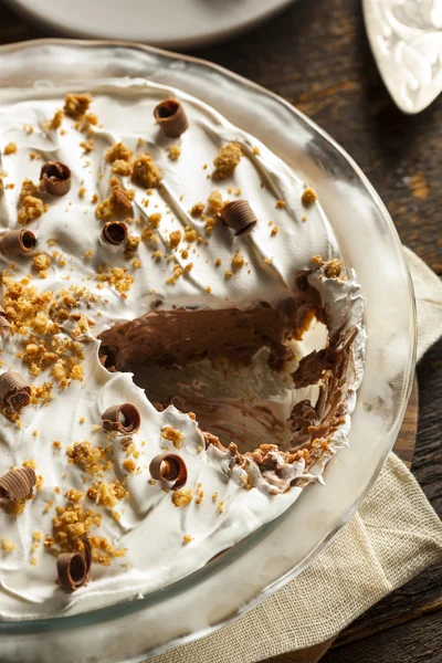 Pastel de crema de chocolate casero —  Fotos de Stock