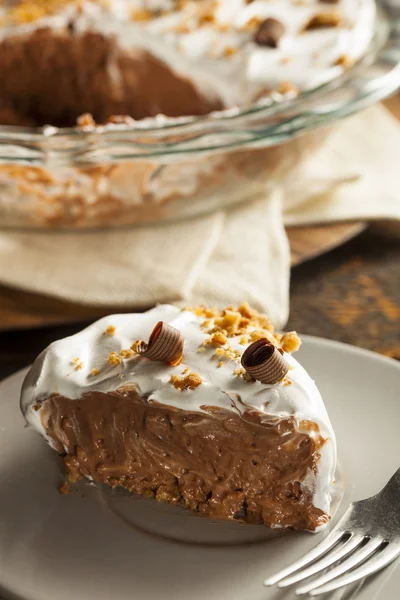 Homemade Chocolate Cream Pie — Stock Photo, Image