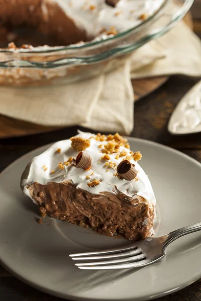 Homemade Chocolate Cream Pie — Stock Photo, Image