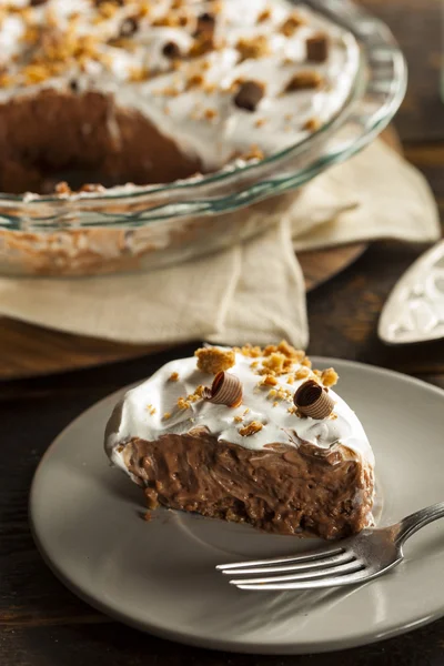 Torta alla crema di cioccolato fatta in casa — Foto Stock