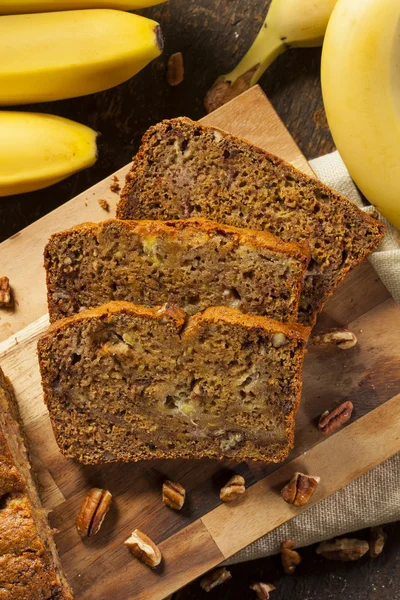 Pão de banana caseiro — Fotografia de Stock