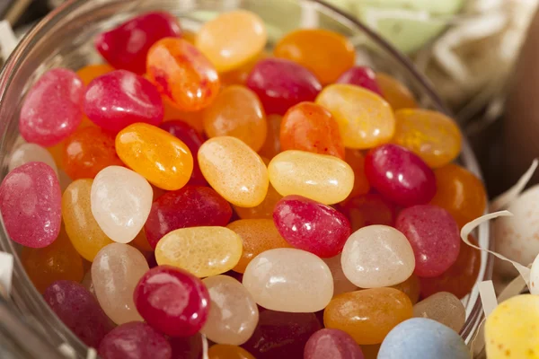 Festive Easter Candy in a Basket — Stock Photo, Image