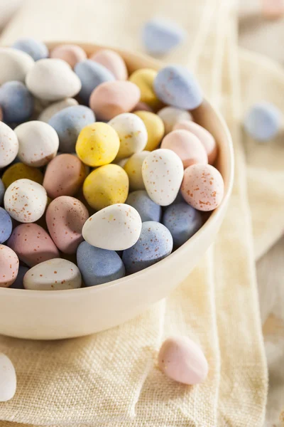 Festive Chocolate Easter Candy Eggs — Stock Photo, Image