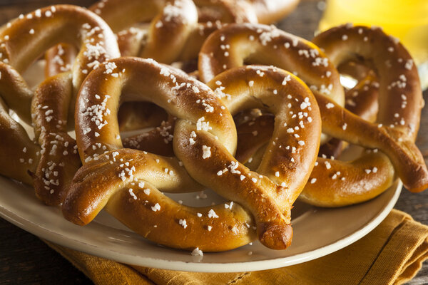 Homemade Soft Pretzels with Salt