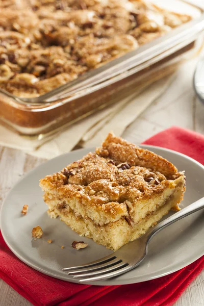 Torta di caffè fatta in casa con cannella — Foto Stock